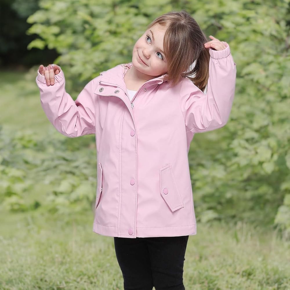 An application scenario or product detail of little girls rain coats - Image 2