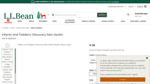 L.L.Bean - Infants' and Toddlers' Discovery Rain Jacket