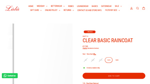 Lulu Kids - Clear Basic Raincoat