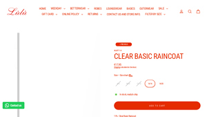 Lulu Kids - Clear Basic Raincoat