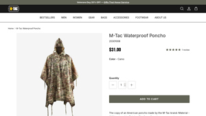 M-Tac - Waterproof Poncho
