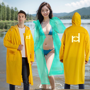 An application scenario or product detail of new design women waterproof plastic rain - Image 2