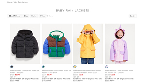 Old Navy - Baby Rain Jackets