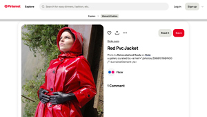 Pinterest - Red PVC Raincoat