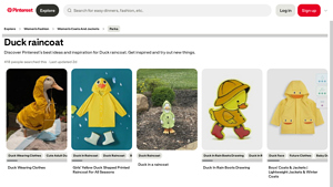 Pinterest - Duck Raincoat for Kids