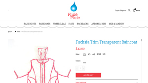Pluie Pluie - Fuchsia Trim Transparent Raincoat