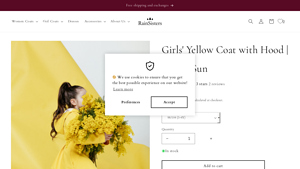 Rainsisters - Girls' Yellow Coat with Hood