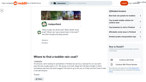 Toddler Raincoat - Sizing Suggestions