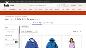 REI - Waterproof Kids' Rain Jackets