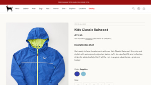The Black Dog - Kids Classic Raincoat