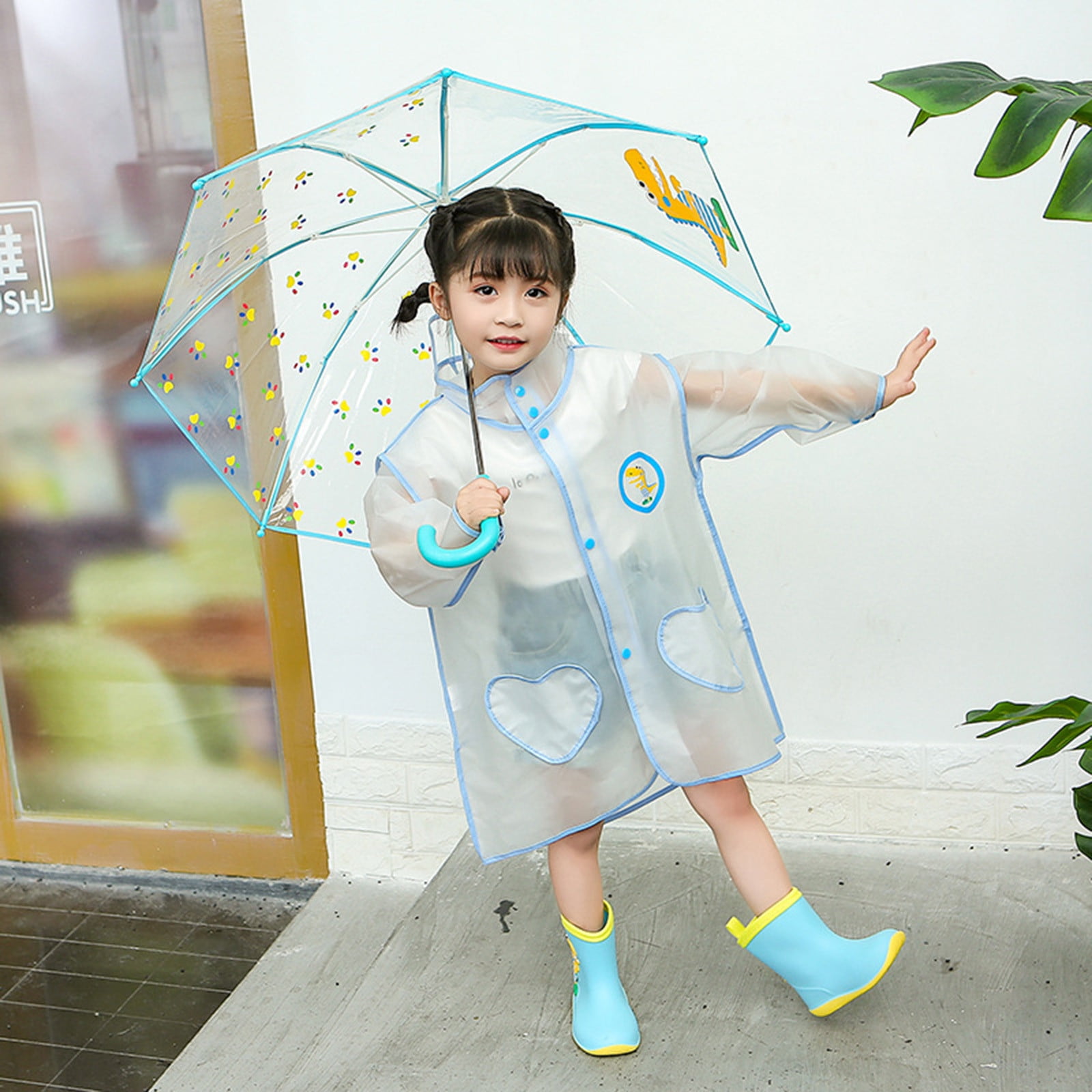 An application scenario or product detail of toddler girl raincoat - Image 10