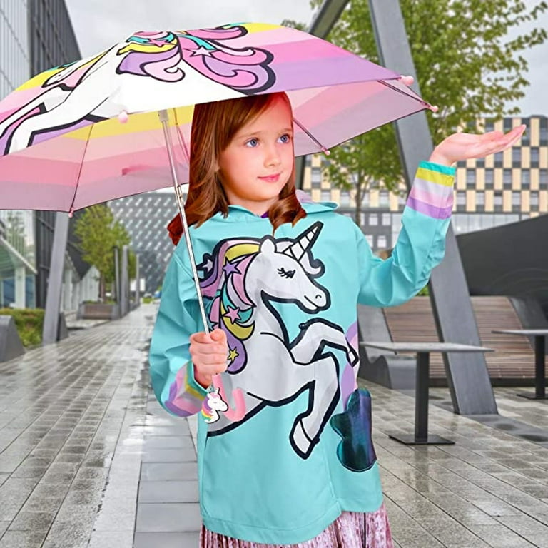 An application scenario or product detail of toddler raincoat and umbrella - Image 1