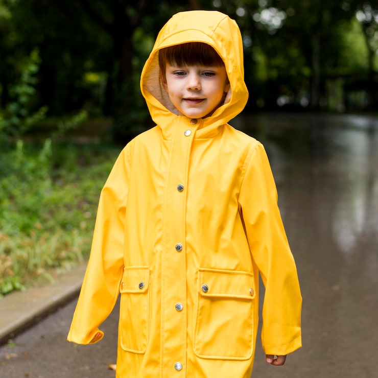 An application scenario or product detail of toddler yellow raincoat - Image 21