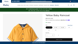 Hatley - Yellow Baby Raincoat