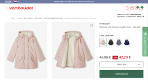 Vertbaudet - Raincoat with Sherpa Lining for Girls