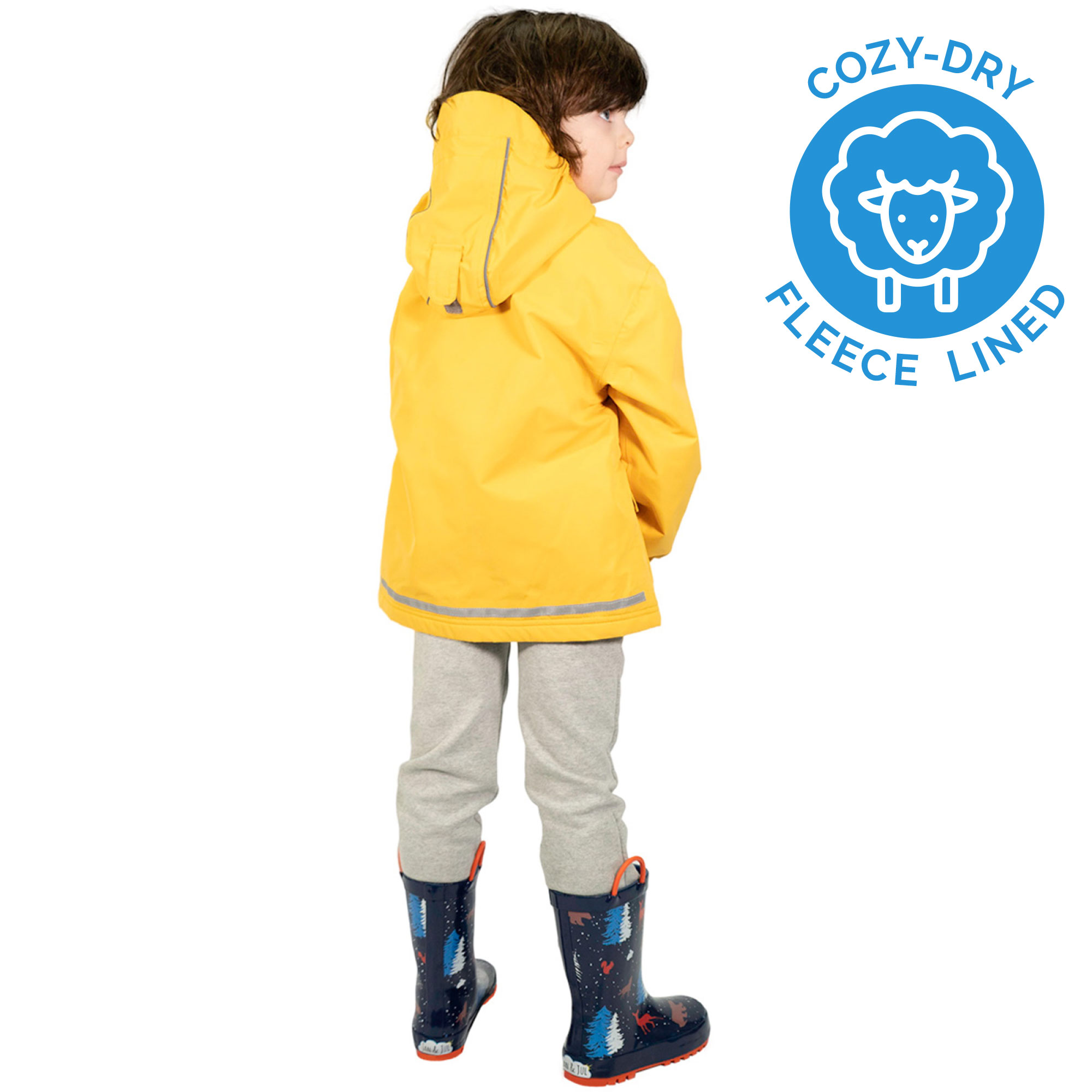 An application scenario or product detail of yellow rain jacket toddler - Image 7